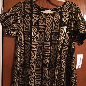 Lularoe elegant Carly medium black gold 🦄